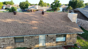 Brown shingles roof