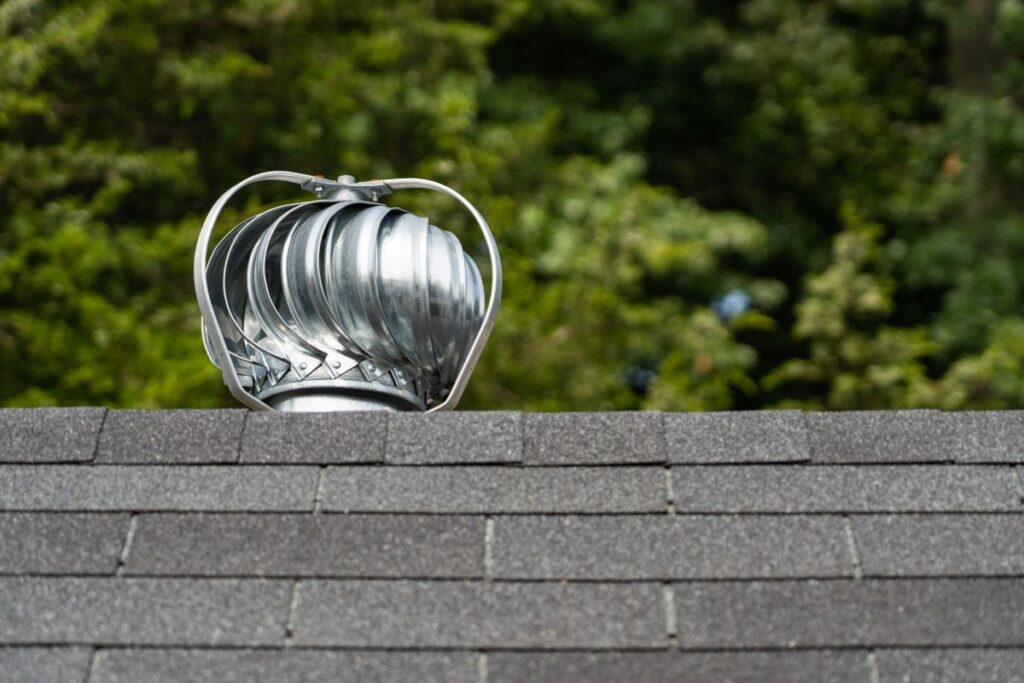 turbine ventilator on top of a roof