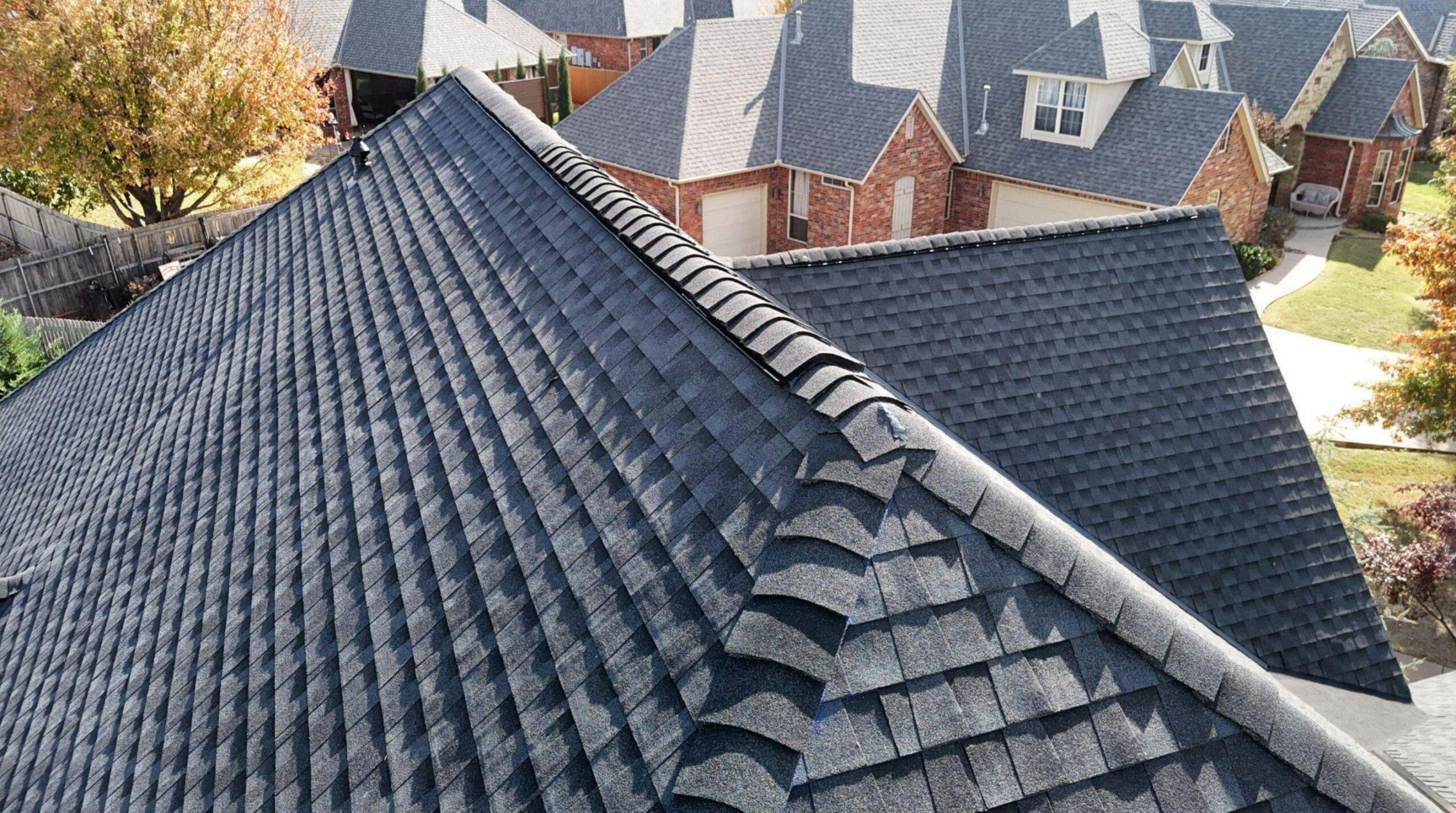 Hip and ridge cap installation